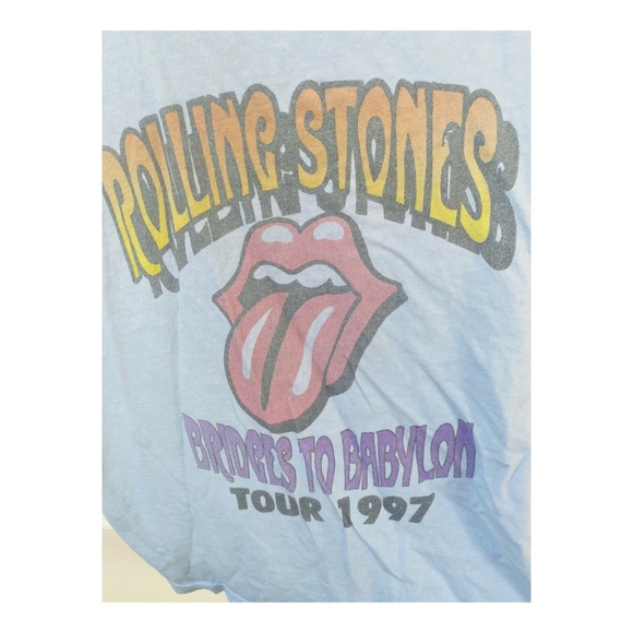 Tailgate Rolling Stones Cropped T-Shirt - Picture 3 of 4